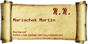 Marischek Martin névjegykártya